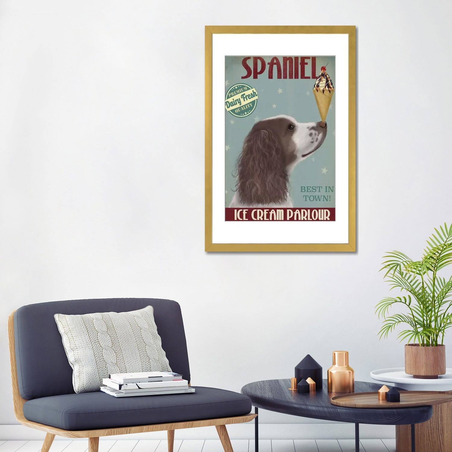 iCanvas "Springer Spaniel, Brown and White, Ice Cream" by Fab Funky Bed Bath & Beyond 37405839